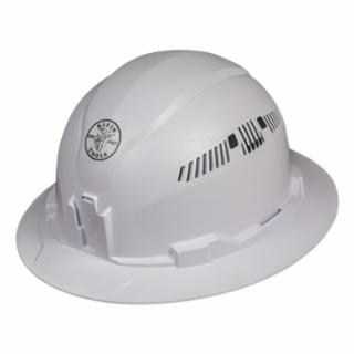 Klein Tools 60401 Full Brim Vented Hard Hat, White